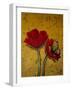 Red Poppies with Yellow Butterfly-Cherie Roe Dirksen-Framed Giclee Print