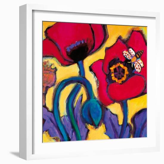 Red Poppies-Gerry Baptist-Framed Giclee Print