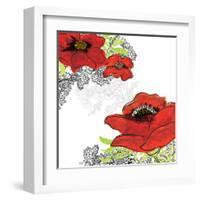 Red Poppies-Bee Sturgis-Framed Art Print