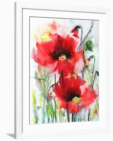 Red Poppies-Karin Johannesson-Framed Art Print