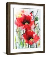 Red Poppies-Karin Johannesson-Framed Art Print