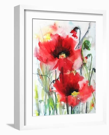 Red Poppies-Karin Johannesson-Framed Art Print
