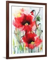 Red Poppies-Karin Johannesson-Framed Art Print