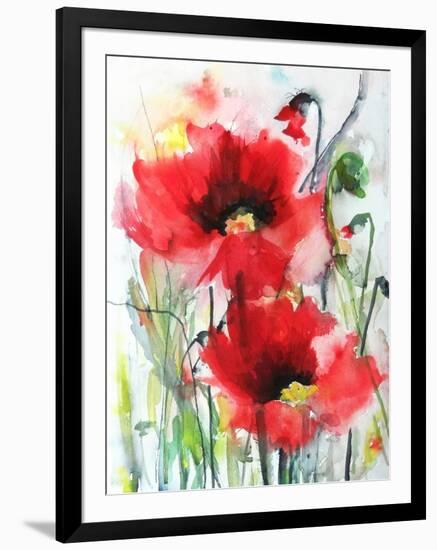 Red Poppies-Karin Johannesson-Framed Art Print