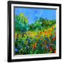 Red poppies-Pol Ledent-Framed Art Print