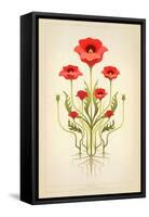 Red Poppies-null-Framed Stretched Canvas