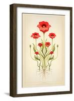 Red Poppies-null-Framed Art Print