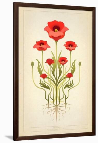 Red Poppies-null-Framed Art Print