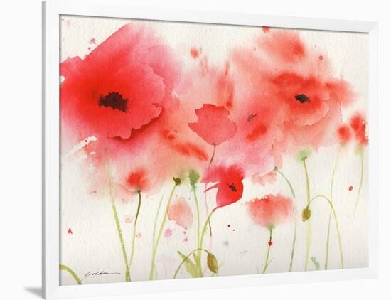 Red Poppies-Sheila Golden-Framed Art Print