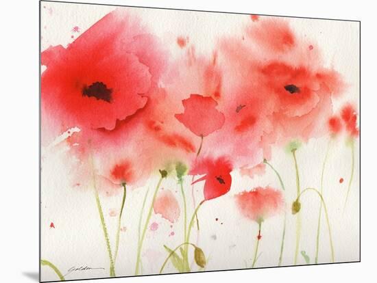 Red Poppies-Sheila Golden-Mounted Art Print