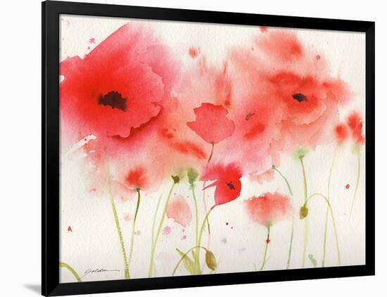 Red Poppies-Sheila Golden-Framed Art Print