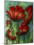 Red Poppies-Cherie Roe Dirksen-Mounted Giclee Print