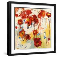 Red Poppy Chaos-Shirley Novak-Framed Art Print