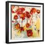 Red Poppy Chaos-Shirley Novak-Framed Art Print