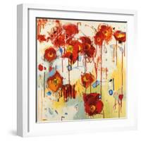 Red Poppy Chaos-Shirley Novak-Framed Art Print