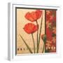 Red Poppy Damasque-TC Chiu-Framed Art Print