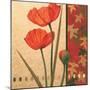 Red Poppy Damasque-TC Chiu-Mounted Art Print