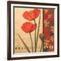 Red Poppy Damasque-TC Chiu-Framed Art Print