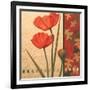 Red Poppy Damasque-TC Chiu-Framed Art Print