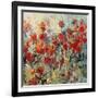 Red Poppy Field II-Tim O'toole-Framed Art Print