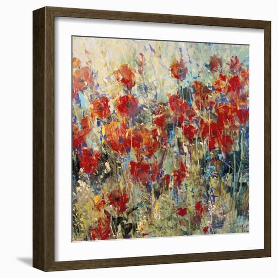 Red Poppy Field II-Tim O'toole-Framed Art Print