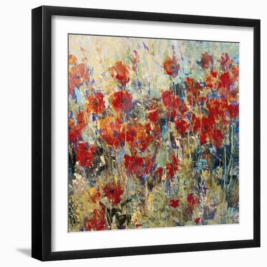 Red Poppy Field II-Tim O'toole-Framed Art Print