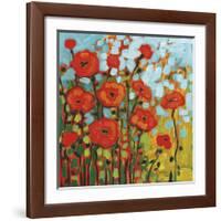 Red Poppy Field-Jennifer Lommers-Framed Giclee Print