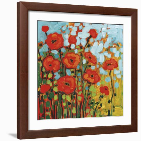 Red Poppy Field-Jennifer Lommers-Framed Giclee Print