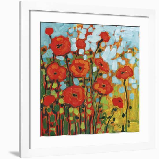 Red Poppy Field-Jennifer Lommers-Framed Giclee Print