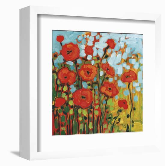 Red Poppy Field-Jennifer Lommers-Framed Art Print