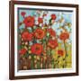 Red Poppy Field-Jennifer Lommers-Framed Art Print