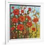 Red Poppy Field-Jennifer Lommers-Framed Art Print