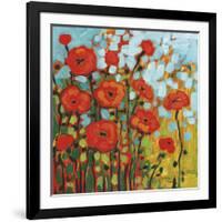 Red Poppy Field-Jennifer Lommers-Framed Art Print