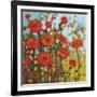 Red Poppy Field-Jennifer Lommers-Framed Art Print