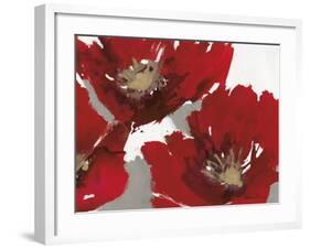 Red Poppy Forrest II-Natasha Barnes-Framed Art Print