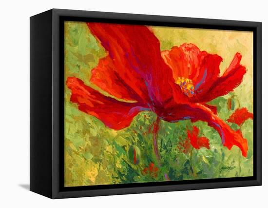 Red Poppy I-Marion Rose-Framed Stretched Canvas