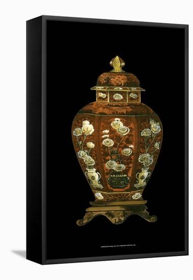 Red Porcelain Vase I-Vision Studio-Framed Stretched Canvas