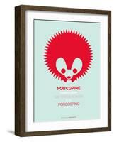 Red Porcupine Multilingual Poster-NaxArt-Framed Art Print