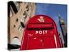 Red Post Box, City Hall Square, Copenhagen, Denmark, Scandinavia, Europe-Frank Fell-Stretched Canvas