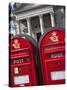 Red Post Boxes and Marble Church Entrance, Copenhagen, Denmark, Scandinavia, Europe-Frank Fell-Stretched Canvas