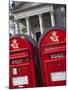 Red Post Boxes and Marble Church Entrance, Copenhagen, Denmark, Scandinavia, Europe-Frank Fell-Mounted Photographic Print