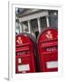 Red Post Boxes and Marble Church Entrance, Copenhagen, Denmark, Scandinavia, Europe-Frank Fell-Framed Photographic Print