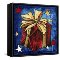 Red Present-Megan Aroon Duncanson-Framed Stretched Canvas