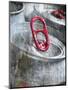 Red Pull Tabs on Cold Cans of Lager Beer-Steve Lupton-Mounted Photographic Print