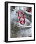 Red Pull Tabs on Cold Cans of Lager Beer-Steve Lupton-Framed Photographic Print