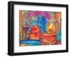 Red Purse and Blue Line-Blenda Tyvoll-Framed Art Print