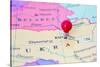 Red Pushpin On Map Of Ukraine-Bigandt_Photography-Stretched Canvas