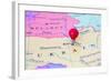 Red Pushpin On Map Of Ukraine-Bigandt_Photography-Framed Art Print
