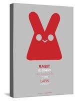 Red Rabbit Multilingual Poster-NaxArt-Stretched Canvas