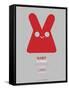 Red Rabbit Multilingual Poster-NaxArt-Framed Stretched Canvas